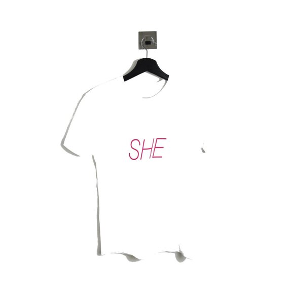 Paco Rabanne Pink She Font Slim Fit Tee White